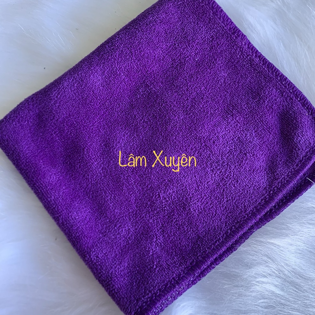 Khăn nail 👍GIÁ RẺ👍 khăn làm nail siêu mềm mịn chất liệu sợi MICROFIBER siêu thấm hút, kích thước 30x30cm không phai màu
