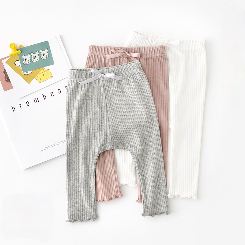 Quần Dài Cotton 2 Màu Cho Trẻ Sơ Sinh
