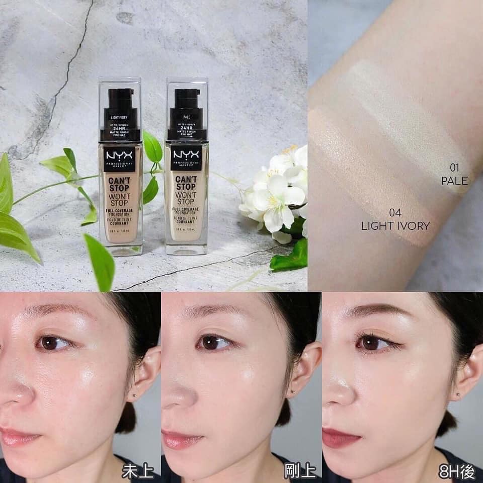 Kem nền NYX Can’t Stop Won’t Stop Full Coverage Foundation 30ml