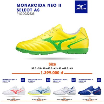 Giày bóng đá Mizuno Monarcida NEO 2 SELECT AS 2022 sân cỏ nhân tạo