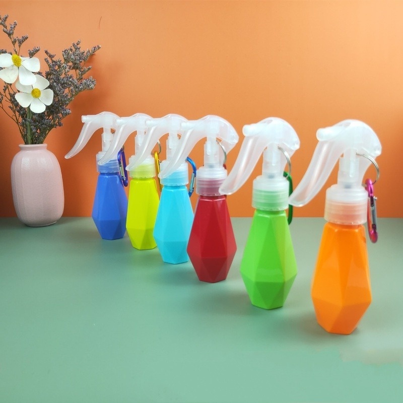 1 Bình Xịt 60ML Hình Viên Kim Cương Bằng Nhựa Bền Đa Năng Có Móc Khóa Màu Sắc Ngẫu Nhiên