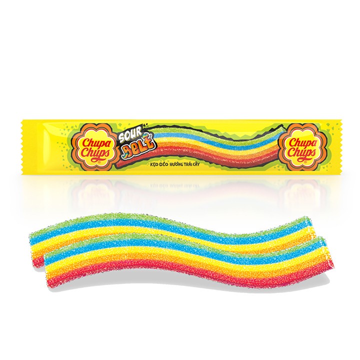 Kẹo dẻo cầu vồng hương trái cây Chupa Chups sour belt
