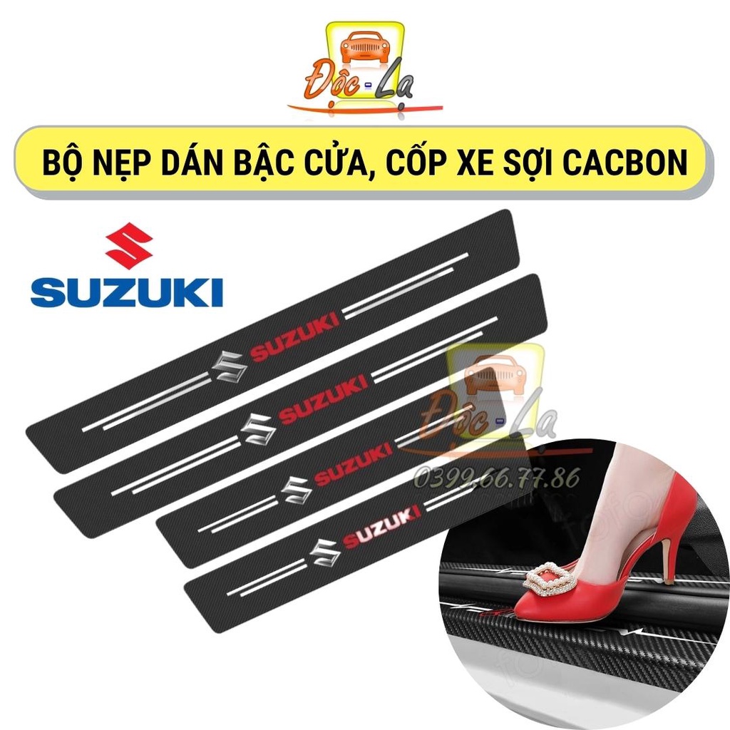 SUZUKI - Nẹp Dán Logo SUZUKI Chống Trầy Xước Bảo Vệ Bậc Cửa Xe Hơi/ Bảo Vệ Cốp Sau Xe Hơi Bền Đẹp