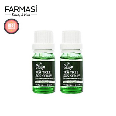 [COSFARTET -20% ĐH60K][Combo] 2 Serum hỗ trợ da mụn Cấp Tốc - Tea Tree SOS Farmasi 10ml/chai