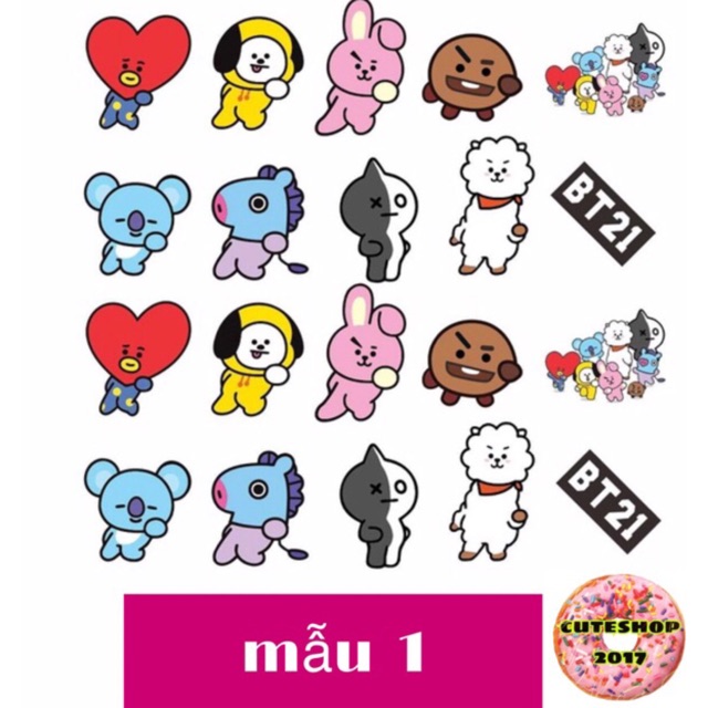 sticker dán BTS