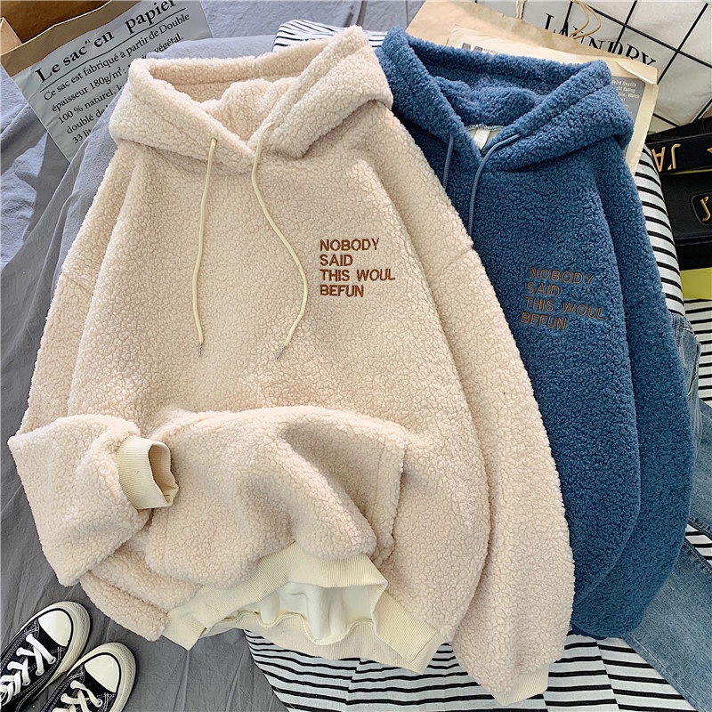 Áo Sweater Dáng Rộng Dày Dặn Ấm Áp Kiểu Hàn Quốc Mùa Thu Đông
