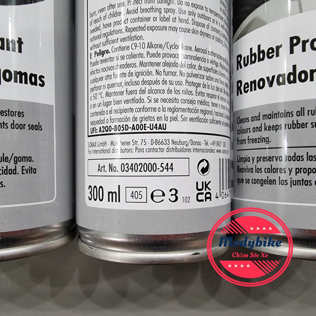 Dung dịch làm mềm, bảo dưỡng cao su - Sonax rubber protectant 300ml