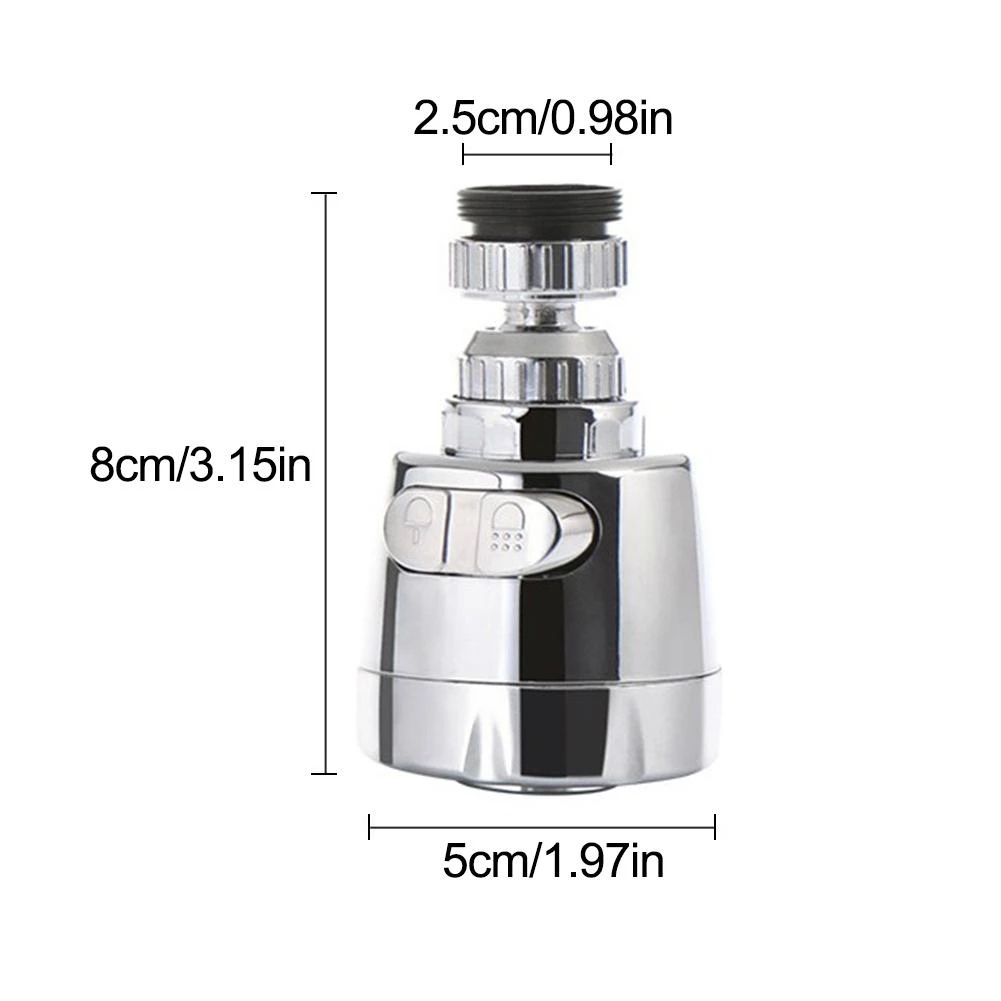 Đầu lọc nước sục khí có khớp khuyên xoay được 360 chống nước văng giúp tiết kiệm nước dành cho vòi nước máy nhà bếp