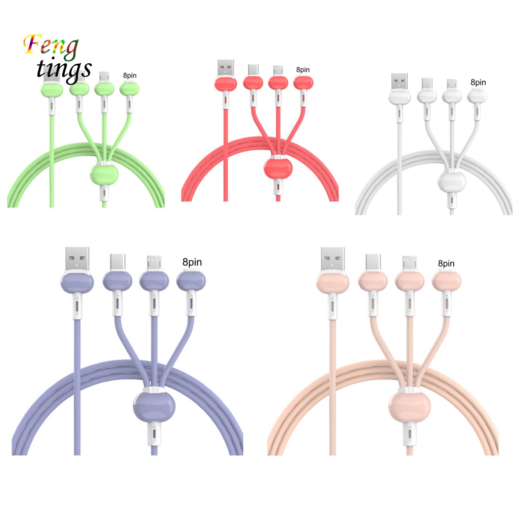 Dây Cáp Sạc Nhanh 8Pin Type-C Micro USB Bằng Hợp Kim Nhôm Cho Android