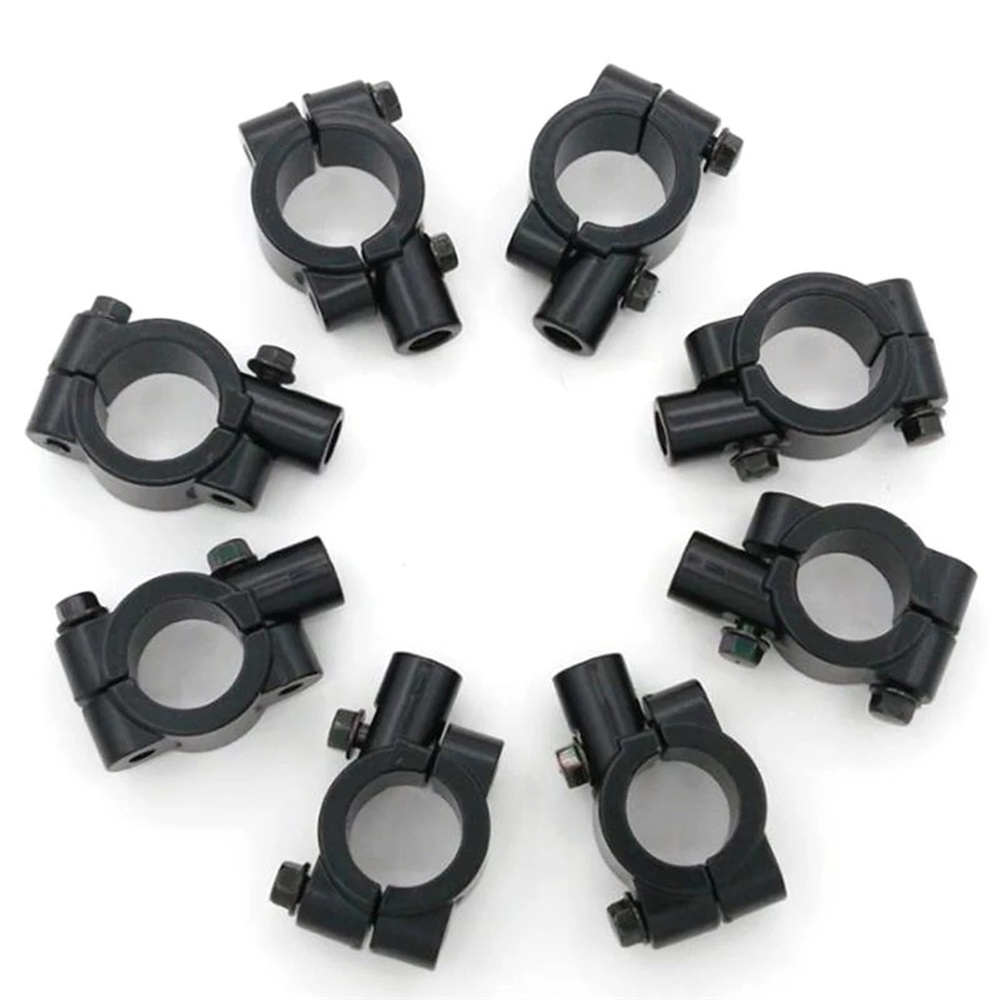 Kẹp gắn gương chiếu hậu 10mm 8mm màu đen cho tay lái xe máy/xe đạp