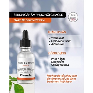 Serum cấp ẩm phục hồi ciracle hydra b5 source
