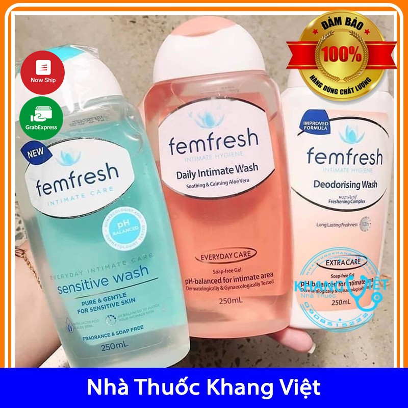 Dung dịch vệ sinh phụ nữ [ÚC] Femfresh nhiều loại -  250ml - Chính hãng