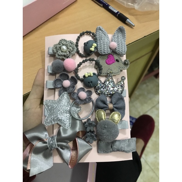 Set kẹp tóc cho bé, hộp quà sinh nhật bé gái, bộ kẹp tóc bé gái đẹp