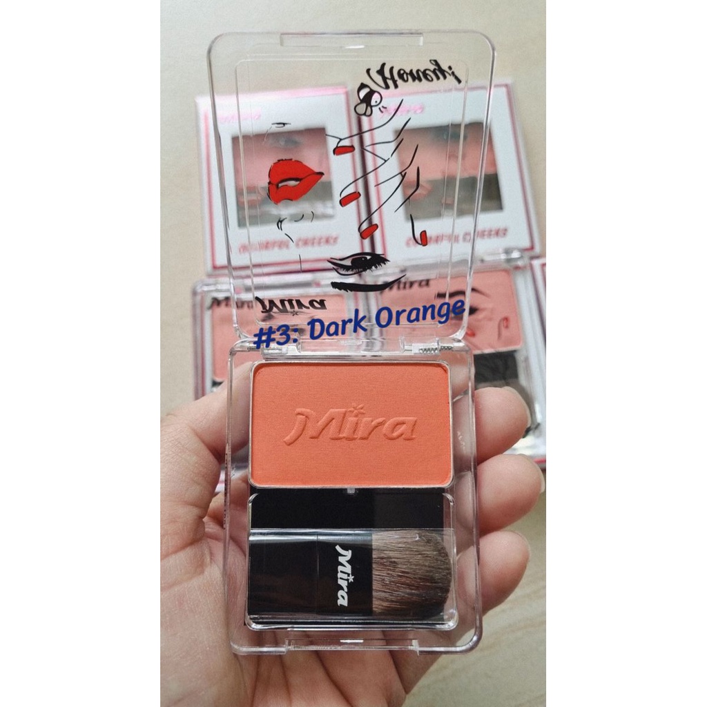 Phấn má hồng Mira Colorful Cheeks trang điểm tự nhiên 5 tone màu lựa chọn - Hàng công ty