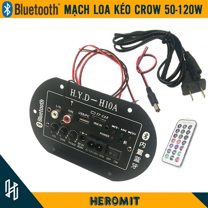 Mạch loa kéo Crow Bluetooth HiFi 50-120W