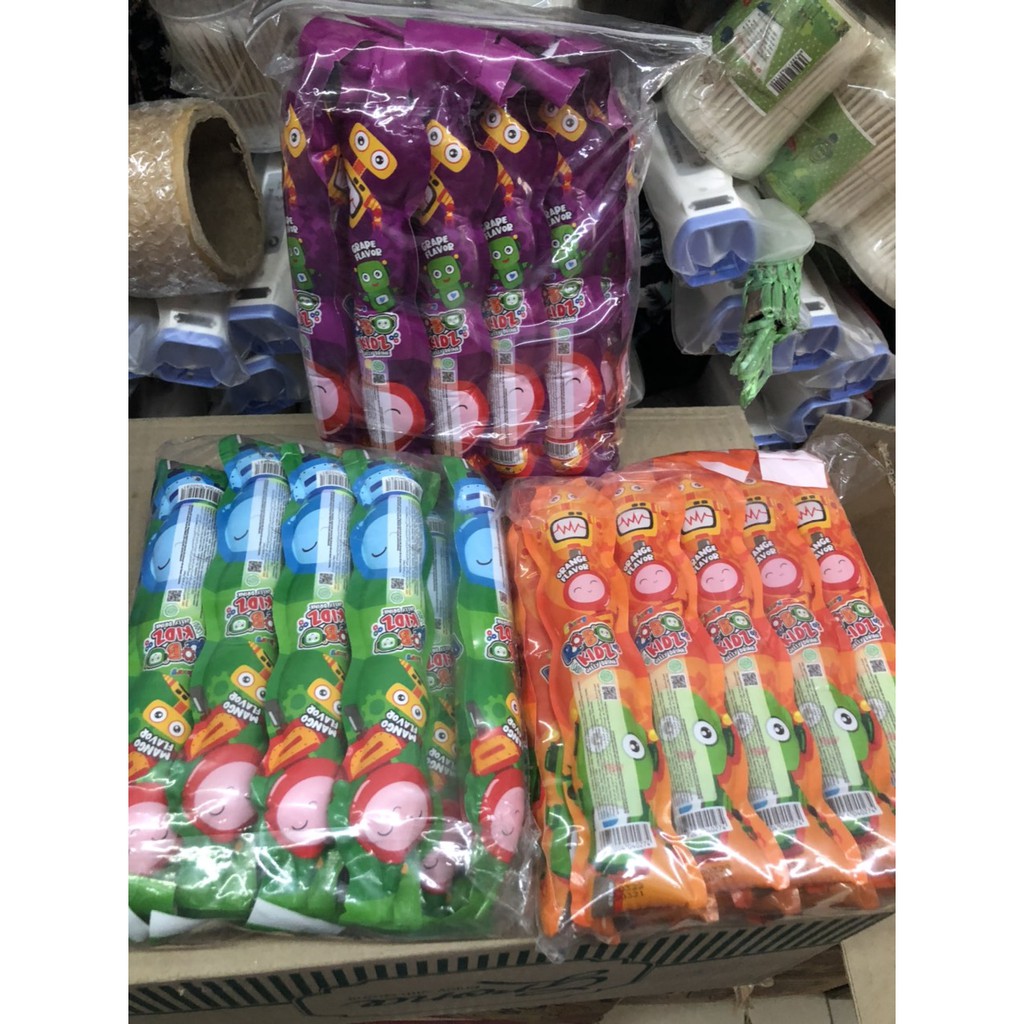Combo 10 túi Thạch Trái Cây Robo Kidz Jelly Drink Indonesia 110ml đủ vị  10k/1 cái date 2022