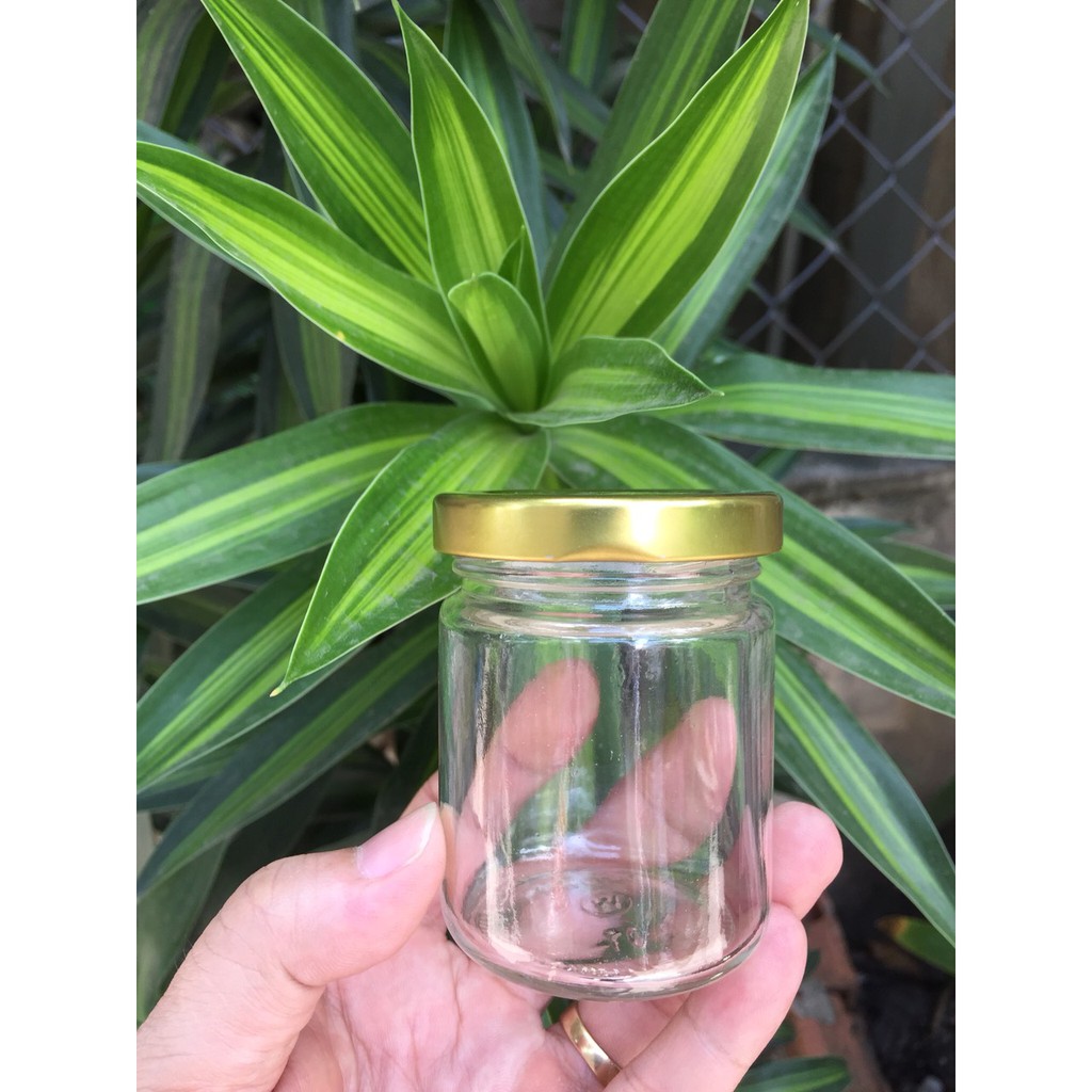 10 hũ thủy tinh tròn 100ml, miệng rộng nắp # 53, thoãi mái bỏ muỗng vào trong. Làm sữa chua, Flan, chưng yến | BigBuy360 - bigbuy360.vn