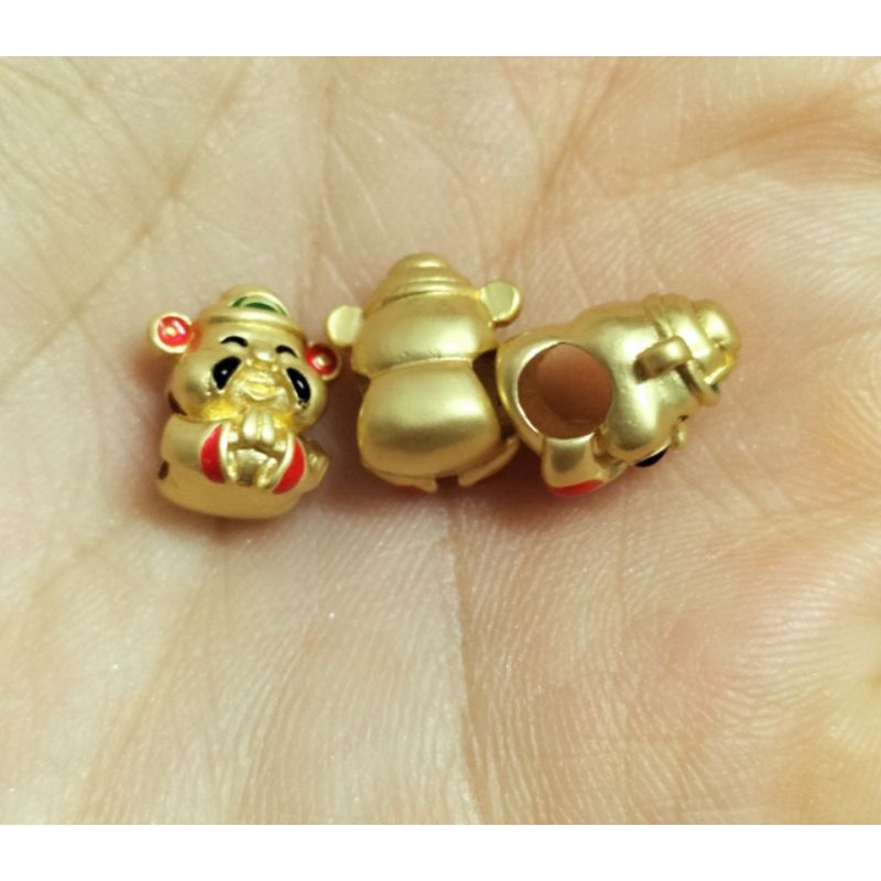 Charm Ông Thần TàiCharm Nepal nhà Phật size 8mm mic vòng chiêu tài lộc may mắn