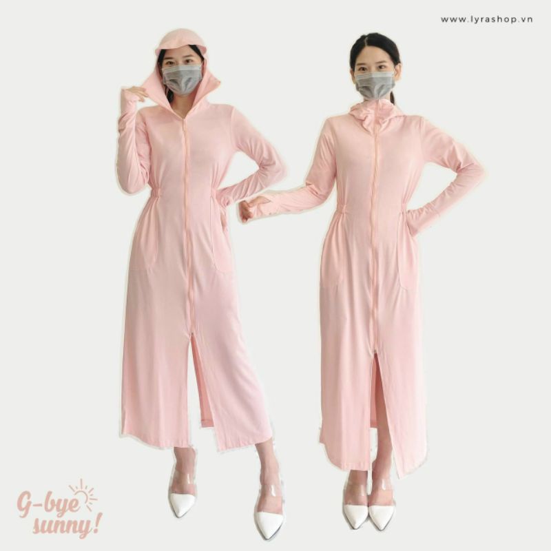 Áo choàng chống nắng toàn thân vải thông hơi kim cương cao cấp