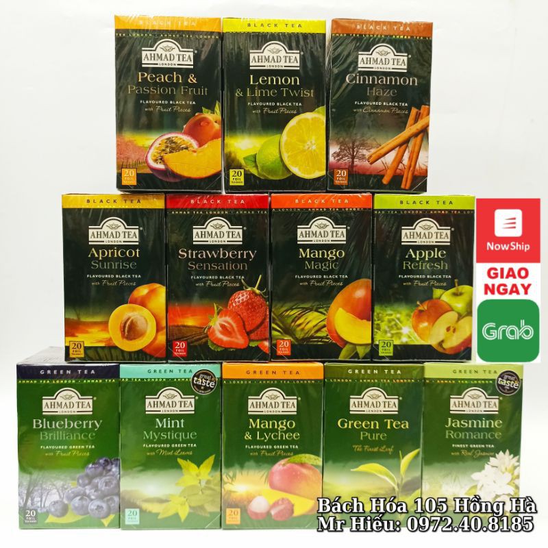 Trà Ahmad Tea hoa quả đủ các vị