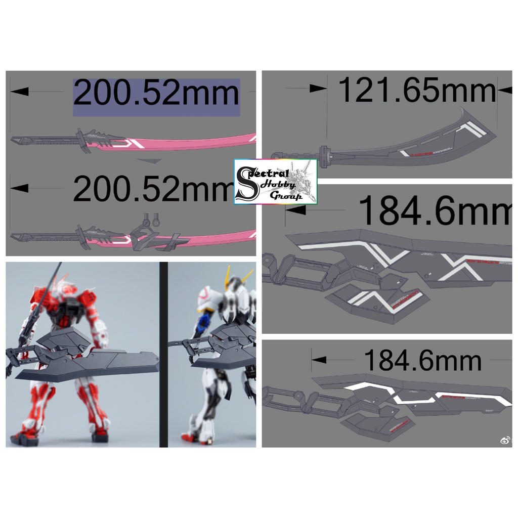 Phụ kiện lắp ráp mô hình Tactical weapon kit cho MG gundam astray barbatos các loại