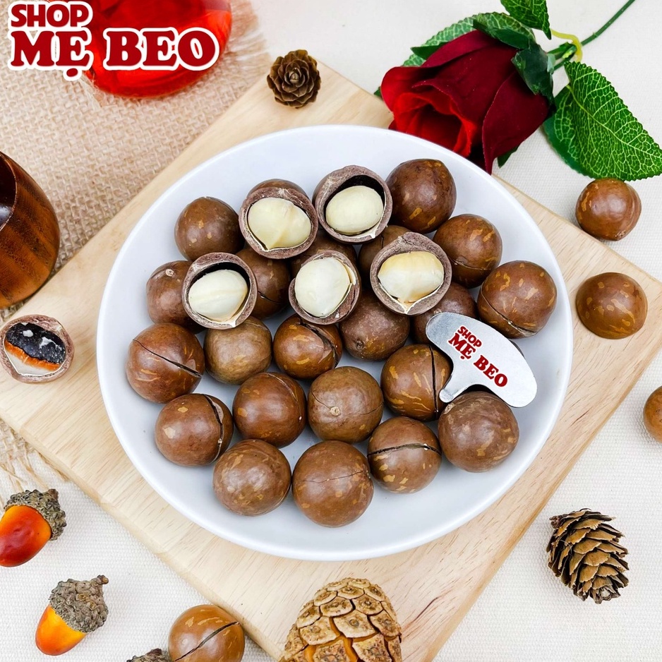 500Gr Hạt Macca Sấy Chín Nứt Vỏ Daklak Shop Mẹ Beo