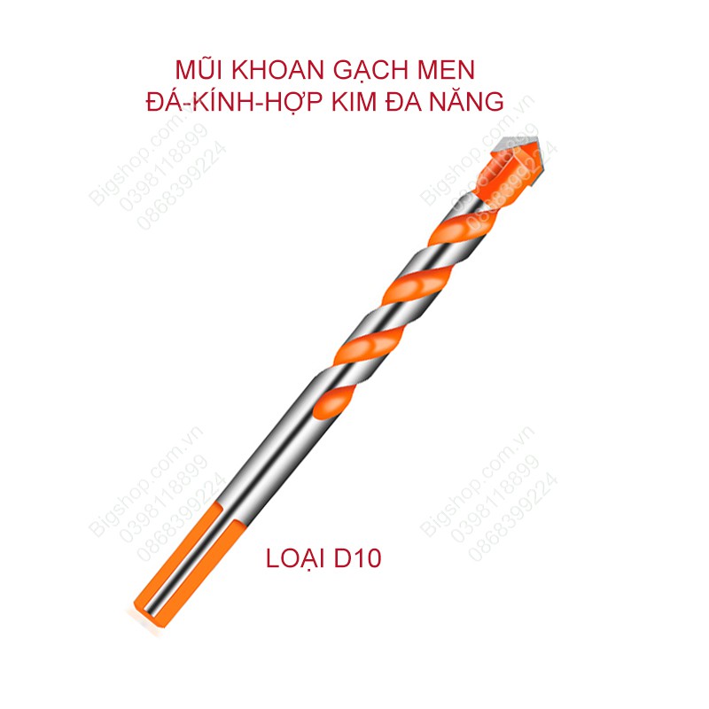 Mũi khoan gạch men, đá, bê tông, kính, nhôm, tấm sắt, gỗ đa năng