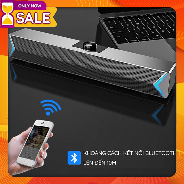 { HOT } Loa Thanh Siêu Trầm Bluetooth Gaming Soundbar Để Bàn Sada D6 Công Suất Lớn Dùng Cho Máy Vi Tính PC, Laptop, Tivi
