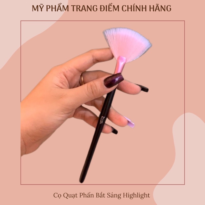 Cọ Phấn Bắt Sáng - Cọ Phủ Phấn Highlight - Cọ Quạt Highlighter Má Hồng - Makeup Brush