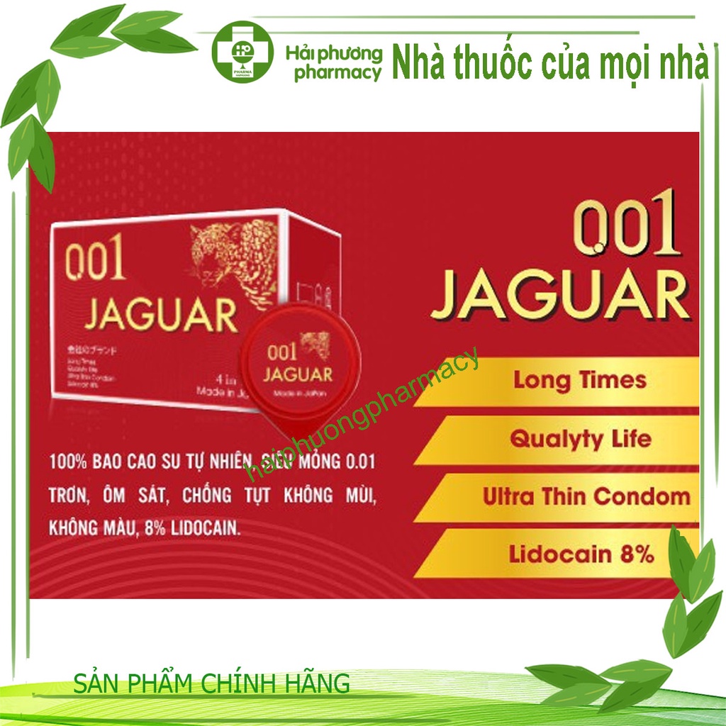 Bao cao su Báo Đỏ của Nhật hộp 10 chiếc, 100% cao su tự nhiên, siêu mỏng 0,01, ôm sát, chống tụt , ko mùi