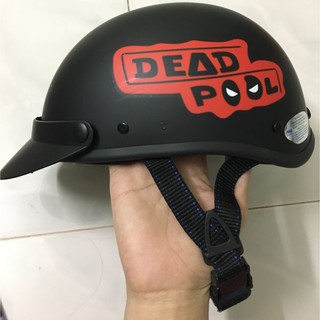 Mũ bảo hiểm Deadpool màu đen khí chất