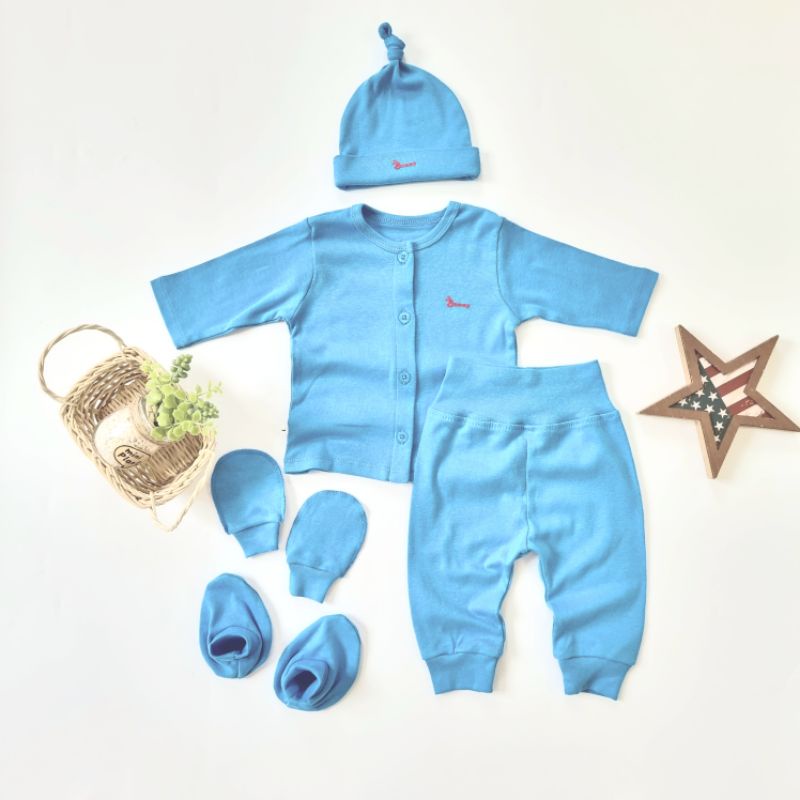 Bộ dài sơ sinh bé trai bé gái Bunny bao gồm nón vớ cho bé 3-6kg, Bộ quần áo cotton cho bé sơ sinh Bé Bơ Store