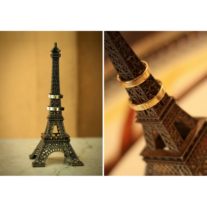 Tháp Eiffel kim loại 10cm, mô hình thu nhỏ biểu tượng Paris