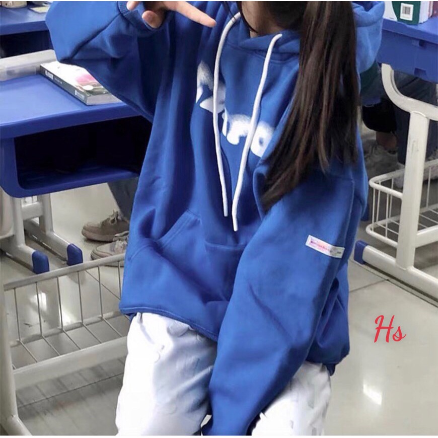 Áo hoodie xanh in ezl MEMN 786