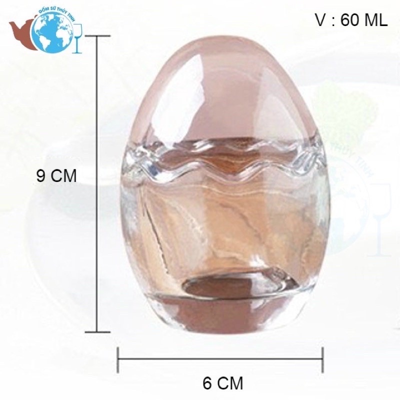 Hũ Thủy Tinh hình quả trứng làm bánh Flan cho bé ăn dặm, khuôn puddding, khuôn bánh