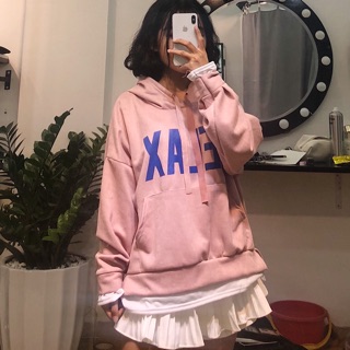 Áo hoodie nỉ da lộn