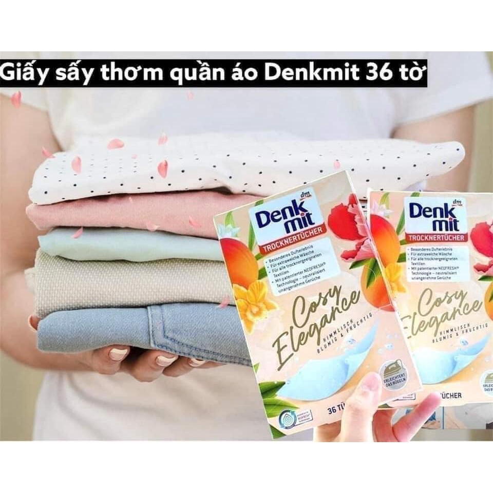 Giấy thơm quần áo Denkmit COSY ELEGANCE 36 tờ - Đức - hương hoa