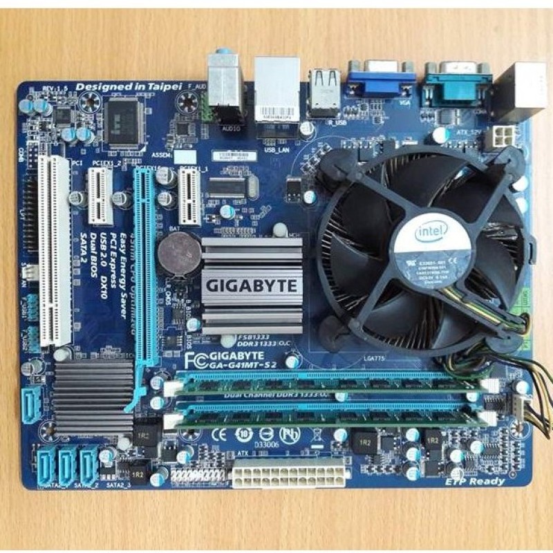 Combo main Gigabyte G41 DDRIII+2Gb+ Quạt + Fe