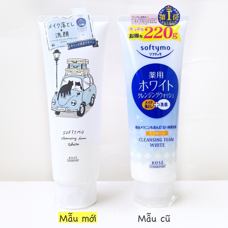 Sữa rửa mặt Kose Softymo 220g Nhật Bản