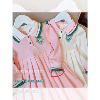 váy polo thỏ dài tay cho be0