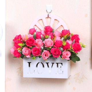 Giỏ Cắm Hoa Nhựa Bánh Xe Trang Trí