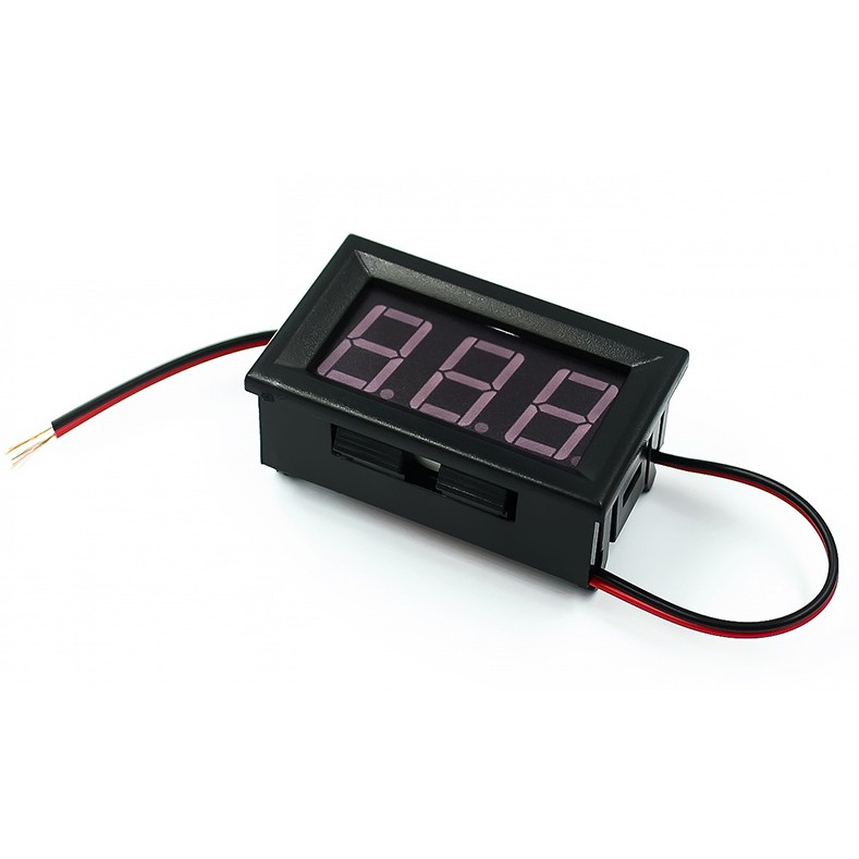 Đồng hồ đo áp DC 30V 2 dây 0.56 inch có vỏ bảo vệ
