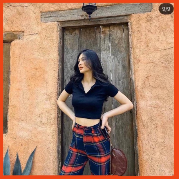 [Giá Xưởng] Áo Croptop Polo Cộc Tay Nữ , Cổ Bẻ Chất Thun Gân 3 Màu B003 Thời Trang | BigBuy360 - bigbuy360.vn