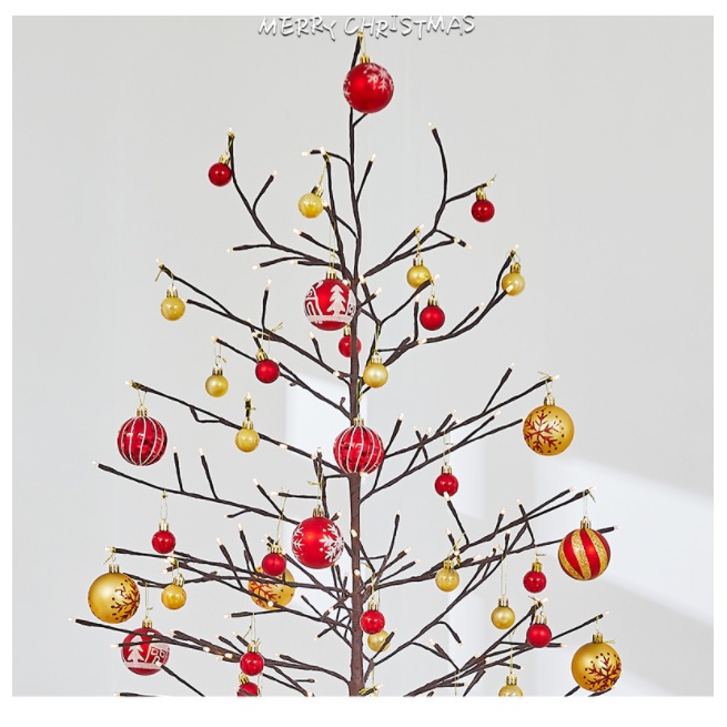 Hộp 44 Quả Châu Trang Trí Cây Thông Noel Tiệc Giáng Sinh