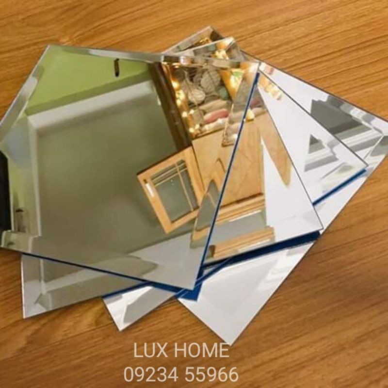 Gương ghép nghệ thuật LUXHOME 20 x 20 cm / 1 tấm. Ghép dán decor nghệ thuật