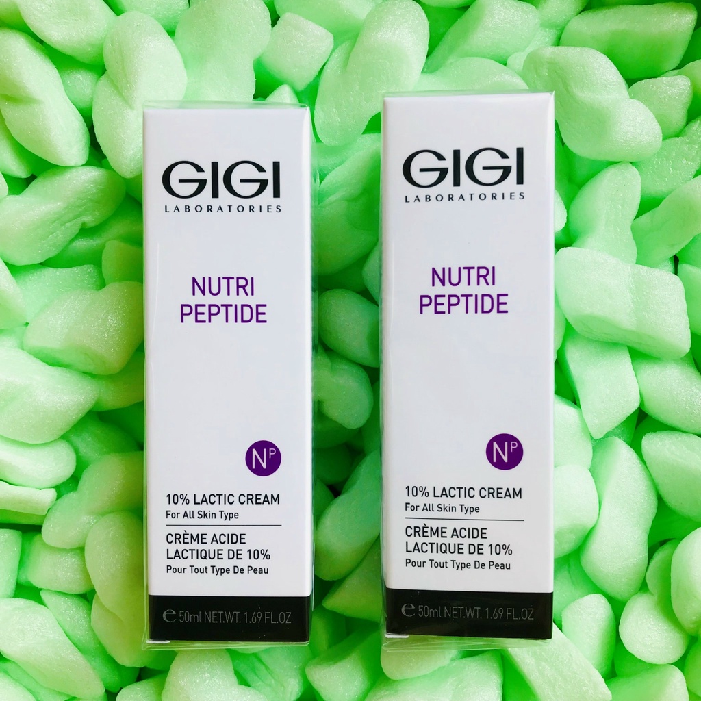 Kem dưỡng tẩy da chết, làm sáng da, mờ thâm: GIGI Nutri Peptide 10% Lactic Cream