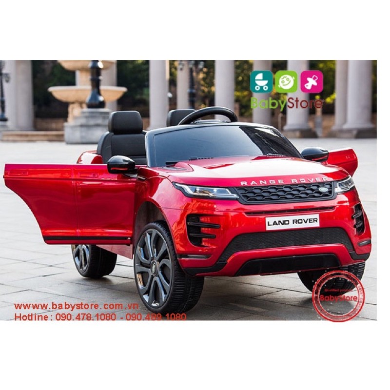 Ô tô điện trẻ em siêu sang Range Rover bản quyền bánh cao su ghế da 4 động cơ