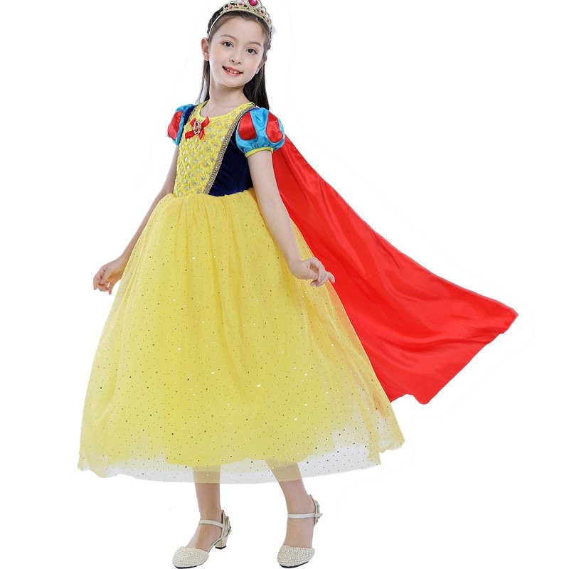 Váy công chúa Bạch Tuyết (tặng áo choàng) cho bé gái co giãn thoải mái Herokids VAY006