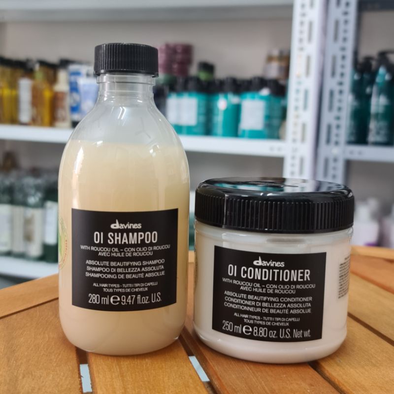Dầu gội xả suôn mượt DAVINES OI Absolute beautifying 280ml-250ml