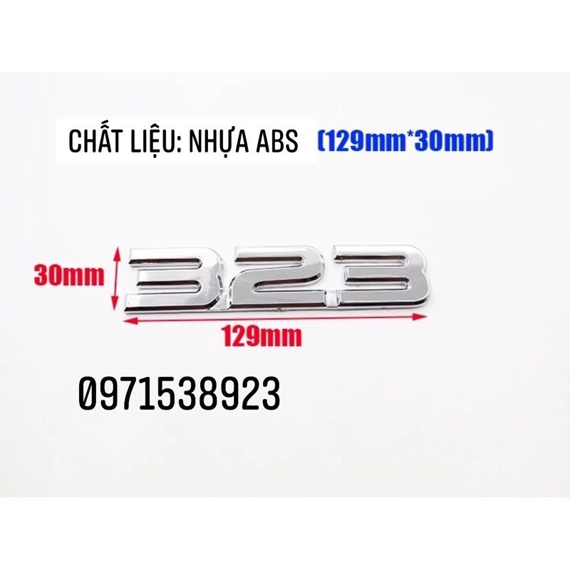 Logo MAZDA 323, 2, 3, 6 dán thân xe hàng cao cấp